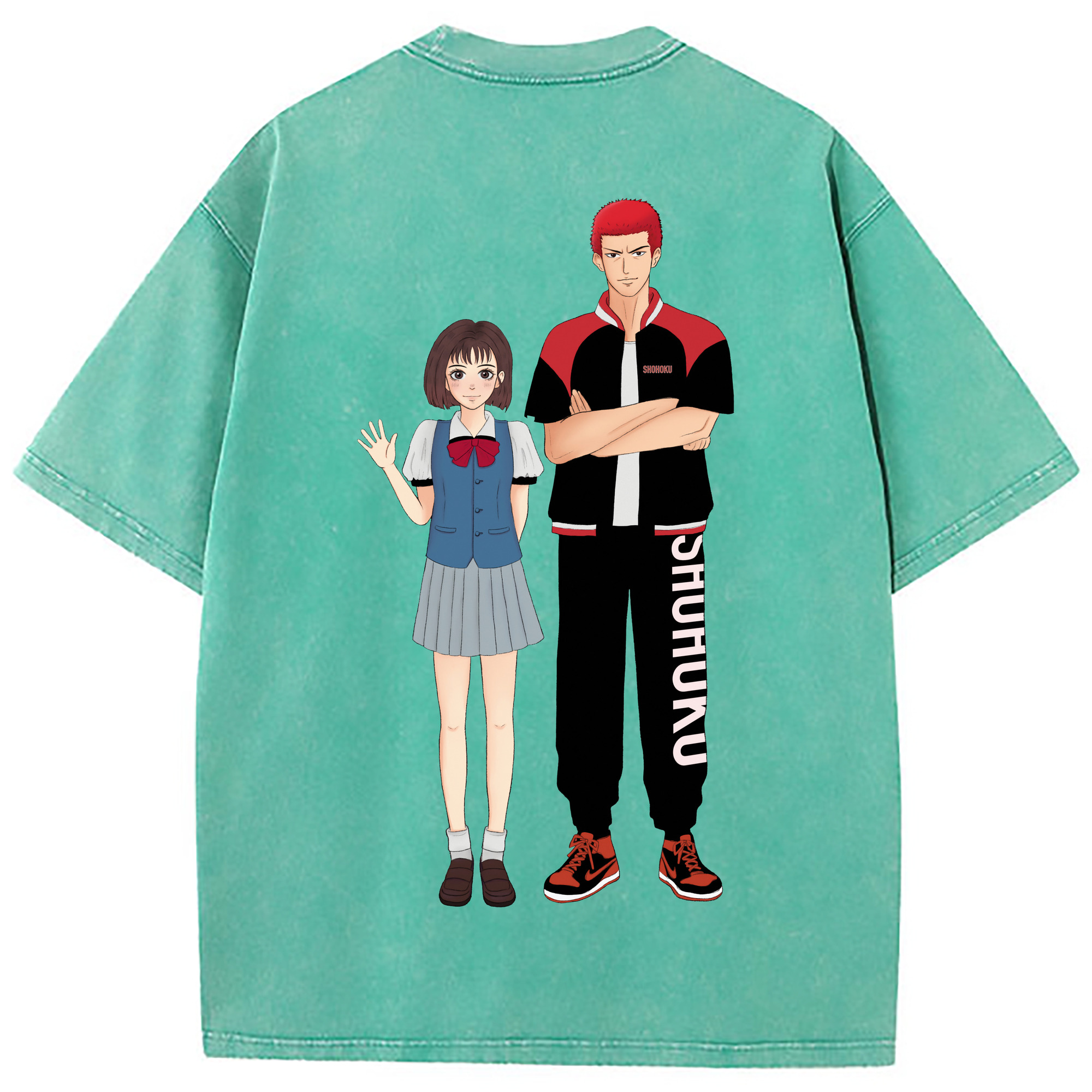 （画像用） SLAM DUNK／スラムダンク 綿100% ヴィンテージ風 半袖Tシャツ（背面プリント）